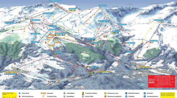 Flims-Laax-Valera Piste Plan Map