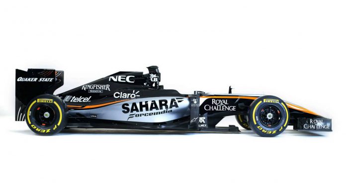 Force India Reveals New VMJ08 F1 Car in Mexico City 