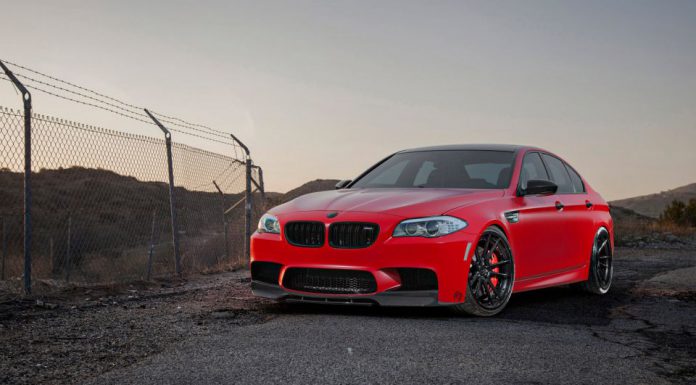 Satin Red BMW F10 M5 by R1 Motorsports 