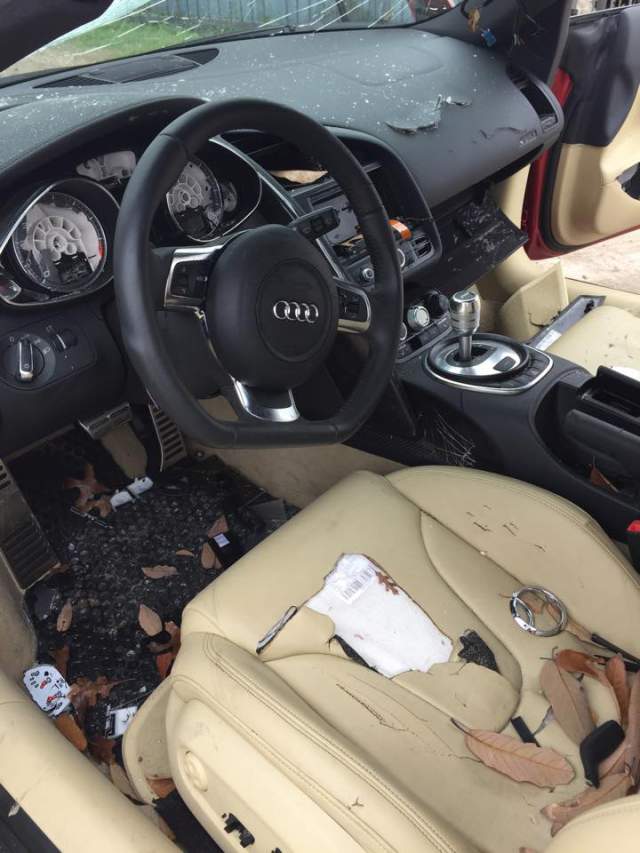 Angry Wife Smashes Husband's Audi R8