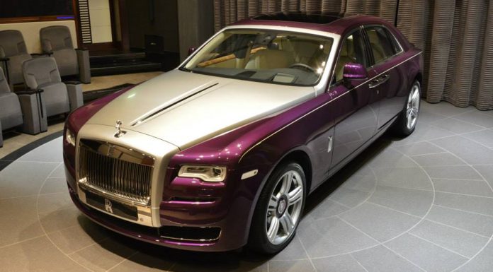 Purple Silk Metallic Rolls-Royce Ghost Series II in Abu Dhabi