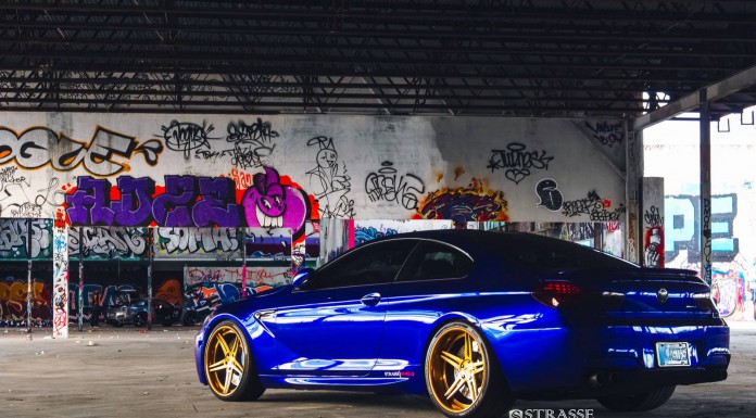 Santorini Blue BMW M6 with Brushed Bronze Strasse Wheels