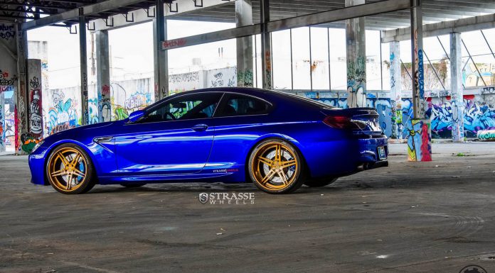 Santorini Blue BMW M6 with Brushed Bronze Strasse Wheels