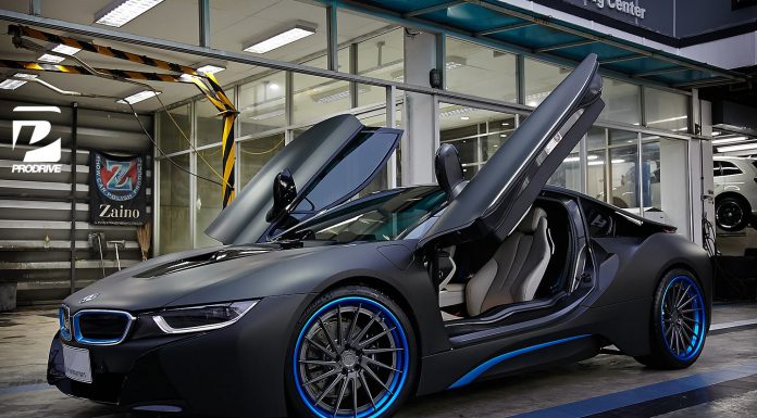 Thai BMW i8 Gets Custom Blue ADV.1 Wheels