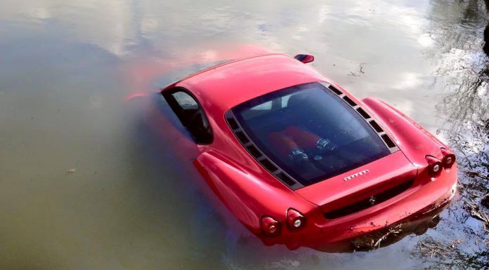 Ferrari F430 Crashes into Lake in The Netherlands 