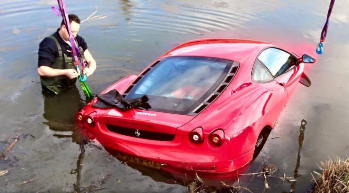 Ferrari F430 Crashes into Lake in The Netherlands 