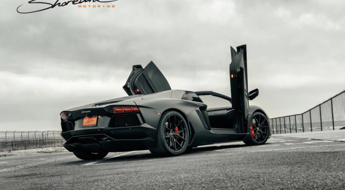 Matte Black Lamborghini Aventador Roadster by Shoreline Motoring