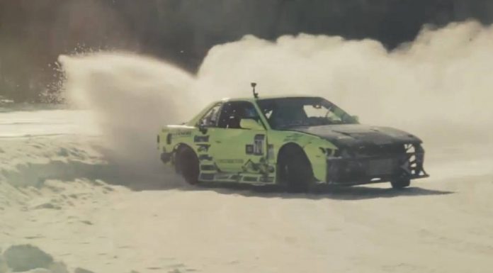 Canadian winter drifting action