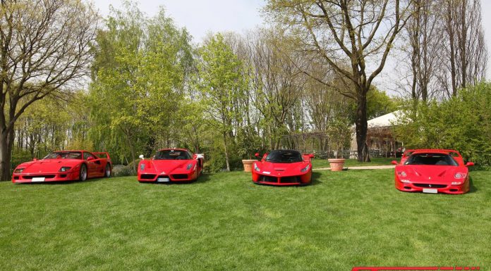 Ferrari quartet at 2015 Cars and Coffee Italy Gathers World's Best Supercars!