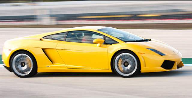 A Lamborghini Gallardo 560-4 used at the Walt Disney World Exotic Car Experience