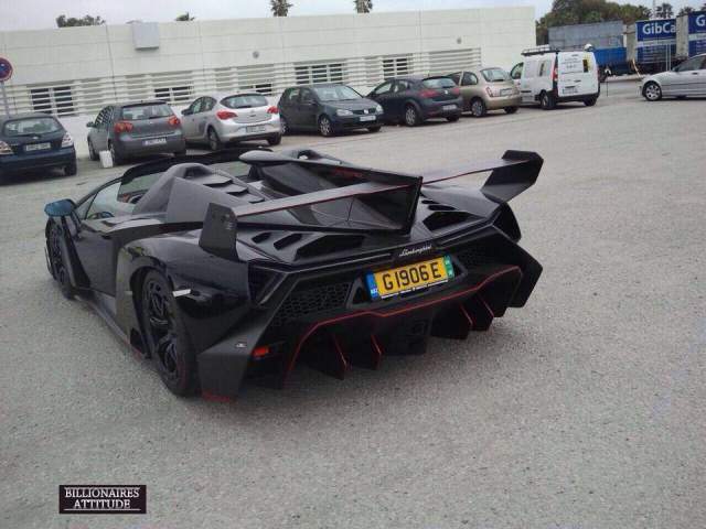 Black Lamborghini Veneno Roadster Arrives Gibraltar