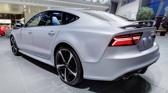 Matte Silver Audi RS7 Sportback Rear