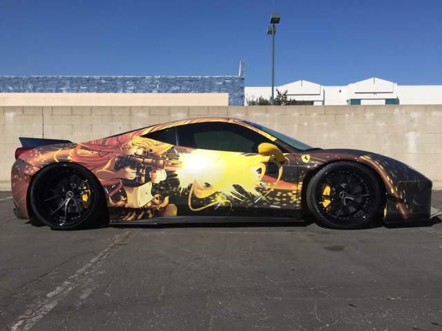 Team Anime Reveals Liberty Walk Ferrari 458 for Gumball 3000