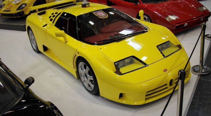 Yellow Bugatti EB110 Techno Classica