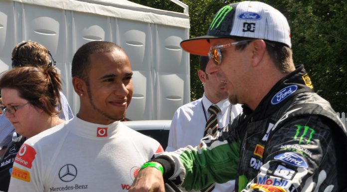 Lewis Hamilton with Ken Block at 2011 Festival of Speed