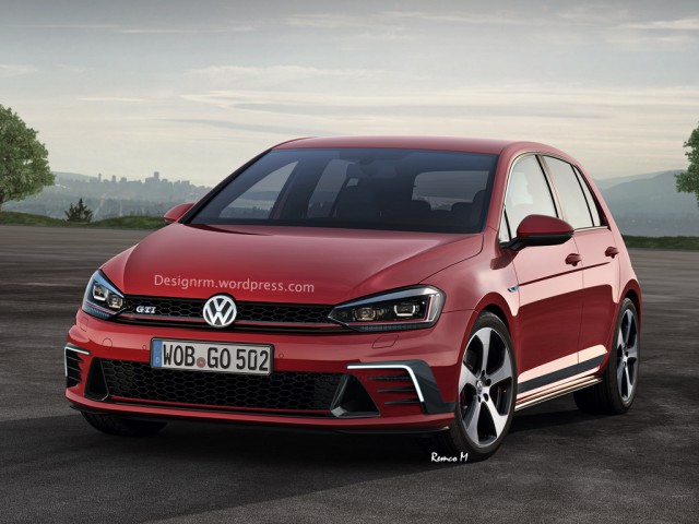 Facelifted Volkswagen Golf front