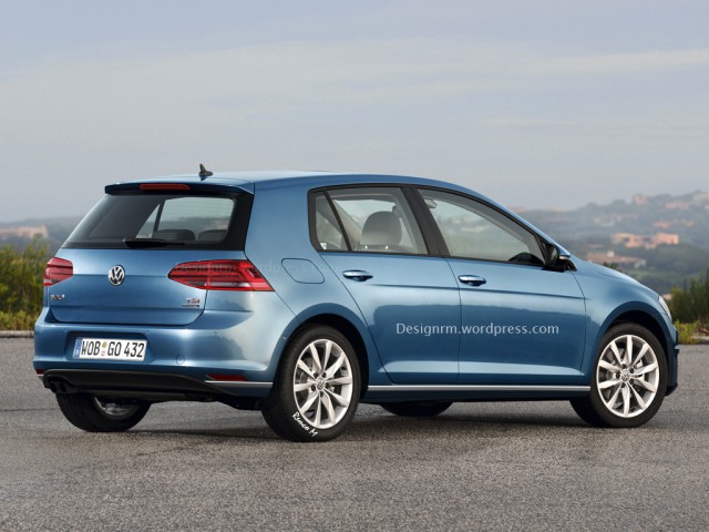 Facelifted Volkswagen Golf back