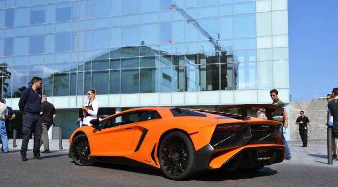 Orange Lamborghini Aventador SV