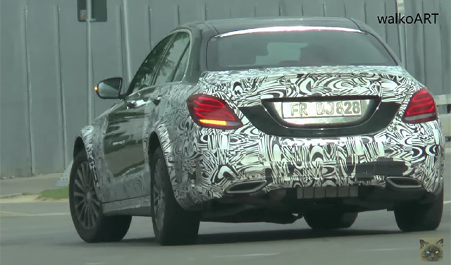 Mysterious Mercedes-Benz C-Class spied testing