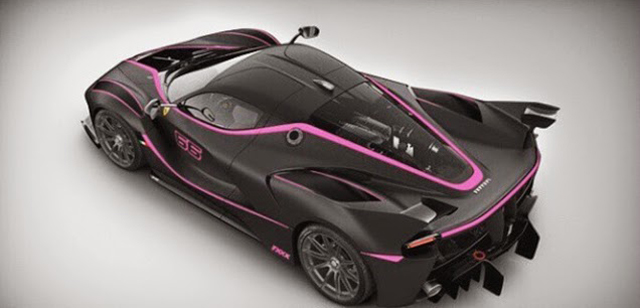 Pink and black LaFerrari FXX K rear
