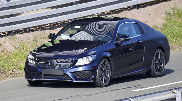 Mercedes-Benz C-Class Coupe Spy Shots Front View