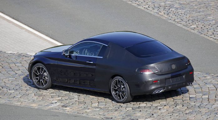New Mercedes-Benz C-Class Coupe Spy Shots with Little Camo
