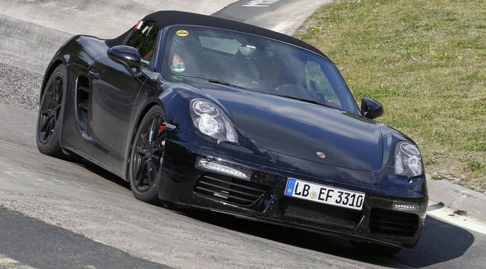 Porsche Boxster Facelift Spy Shots front view