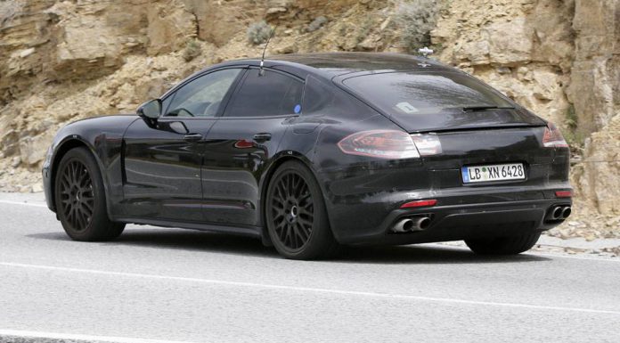 2017 Porsche Panamera Hybrid Spy Shots Rear