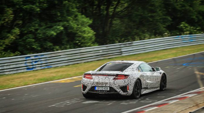 Honda NSX tests at the Nurburgring rear