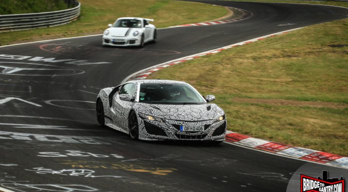 Honda NSX tests at the Nurburgring front