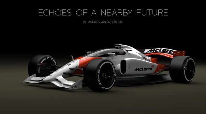 McLaren F1 car rendered with closed cockpit front