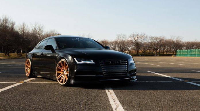 Black Audi RS7 with Gold Vossen Wheels