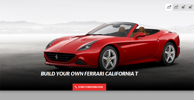Ferrari California T online configurator