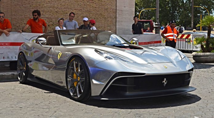 Silver Chrome Ferrari F12 TRS Emerges in Rome