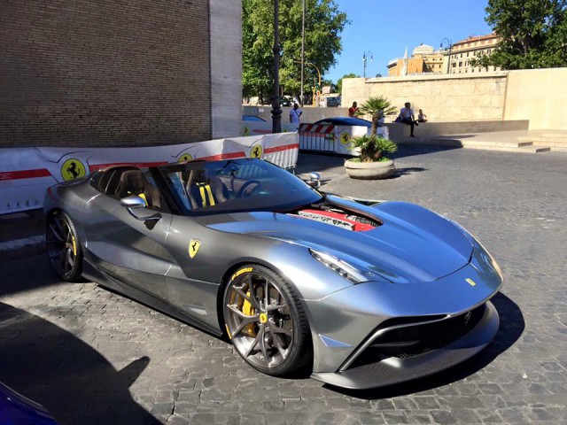 Third Ferrari F12 TRS debuts front