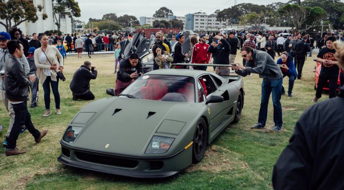 Matte Green Ferrari F40 in San Francisco 