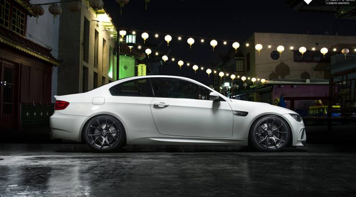 BMW E92 M3 with 19-Inch Carbon Graphite Vorsteiner Wheels 