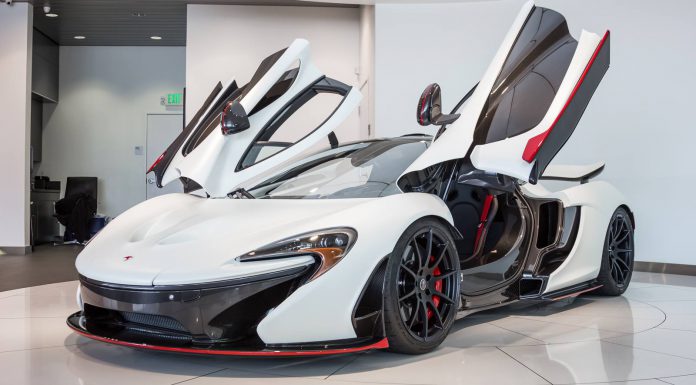 Satin Pearl White McLaren P1 in Newport Beach