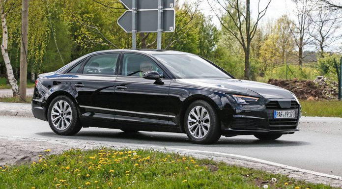 2016 Audi A4 B9 front side spy shot 