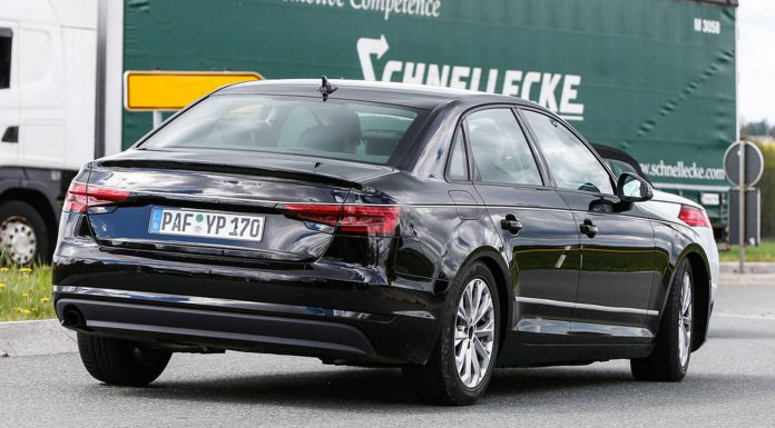 2016 Audi A4 B9 rear spy shot 