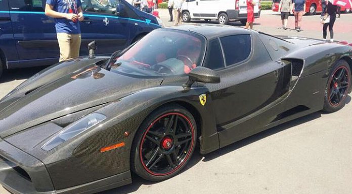 Bare carbon fibre Ferrari Enzo