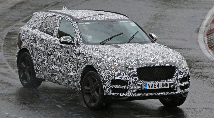Jaguar F-Pace spied at the Nurburgring front