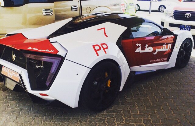 Lykan Hypersport Abu Dhabi police rear