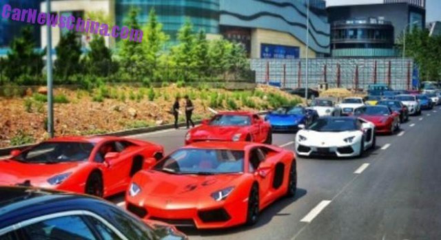 Crazy supercar wedding in China