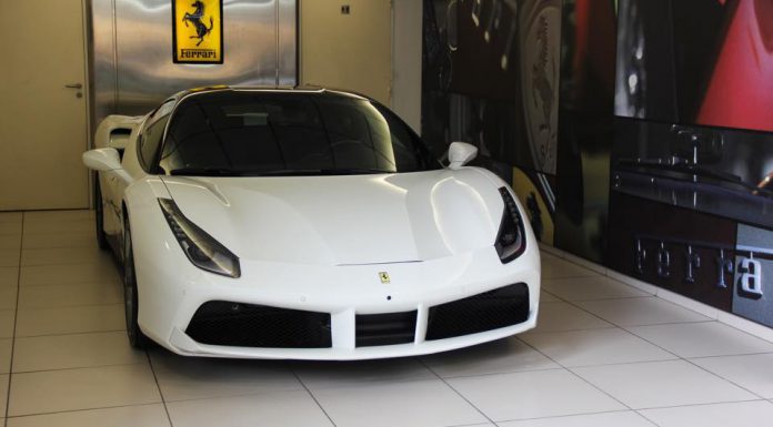 White Ferrari 488 GTB 