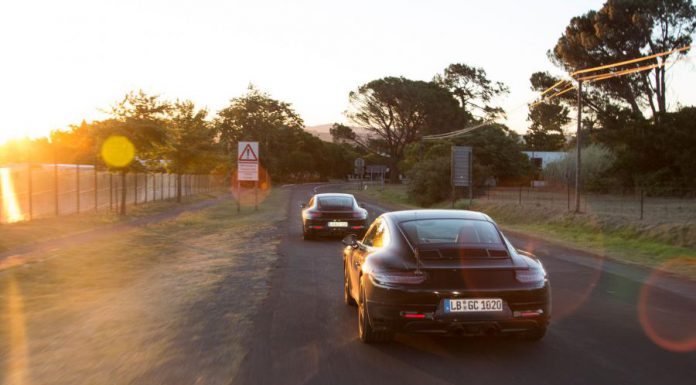 Facelift Porsche 911 tests in South Africa rear
