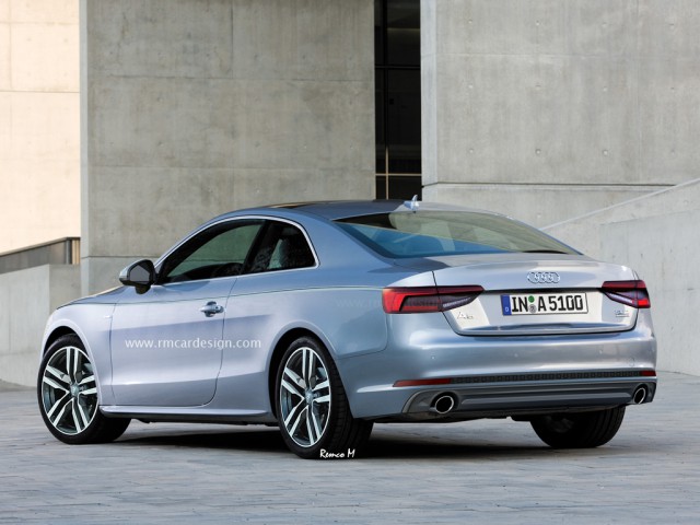 Next-generation Audi A5 rendered rear