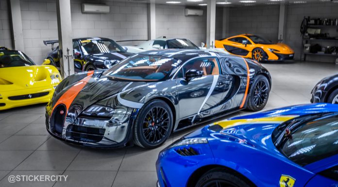 Black Chrome Bugatti Veyron Super Sport in Dubai