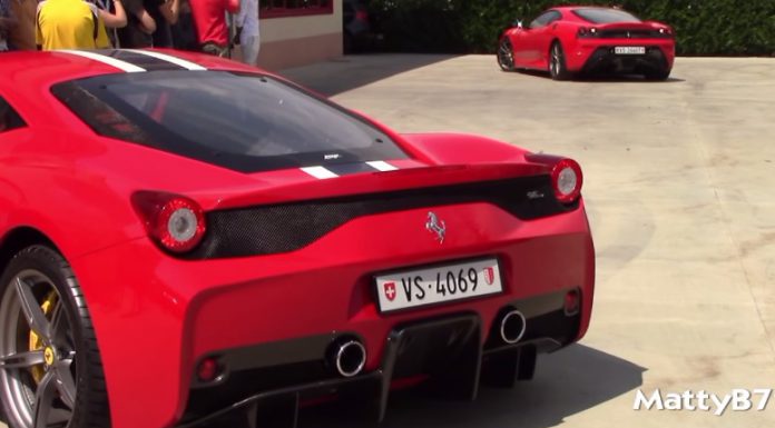 Ferrari 458 Speciale vs 430 Scuderia rev off