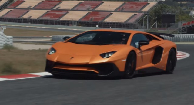 Lamborghini Aventador SV on track